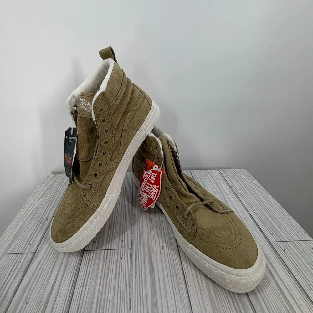 Vans Sk8-Hi MTE All Weather Suede High Top Khaki Tan Men 8/Women 9.5 NEW UNISEX
